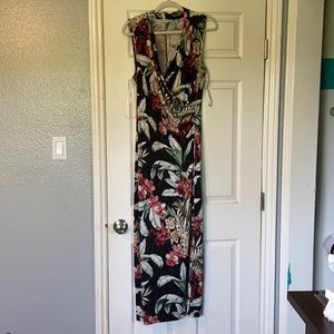 Tommy Bahama black floral maxi dress